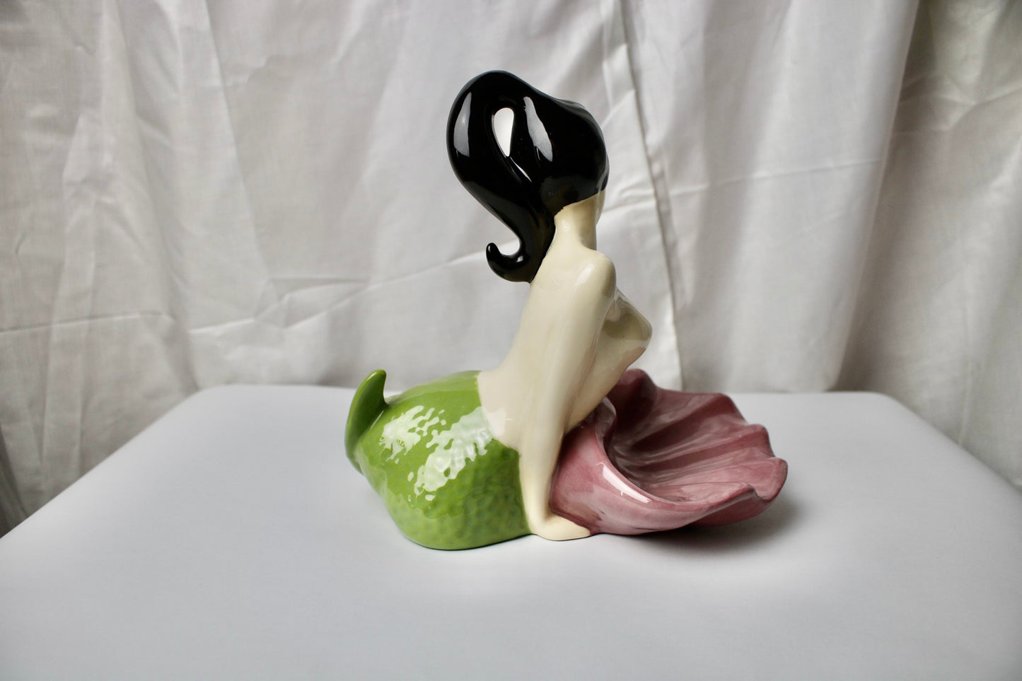 VTG Ceramic Topless Mermaid  Soap Dish