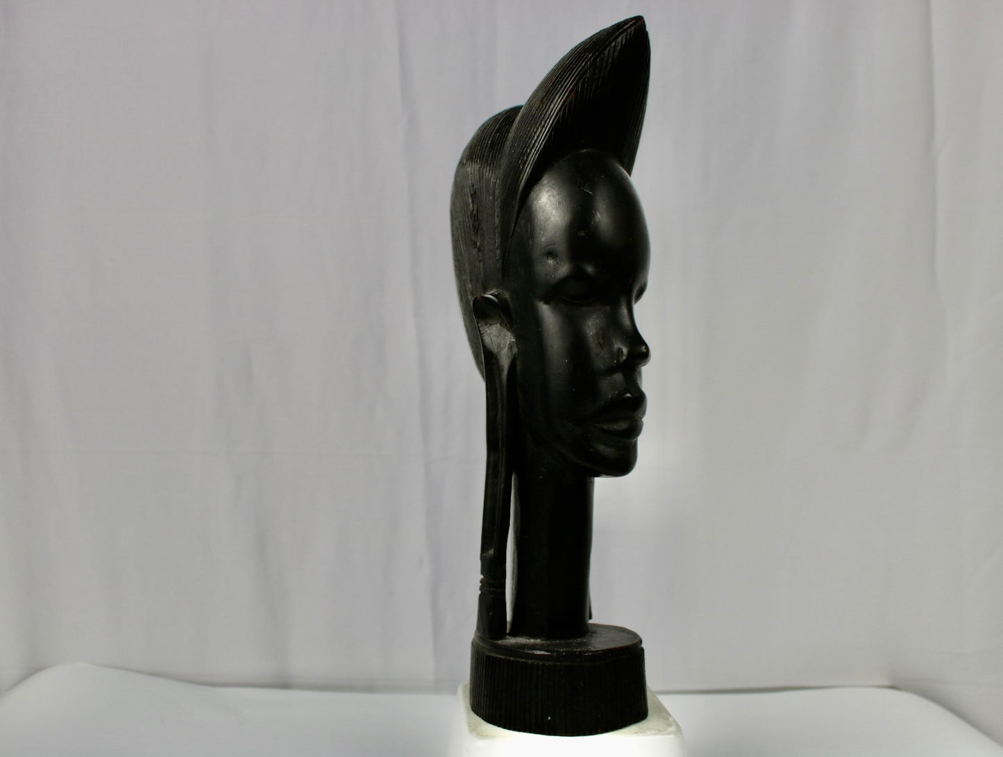 Hand-Carved Female Bust