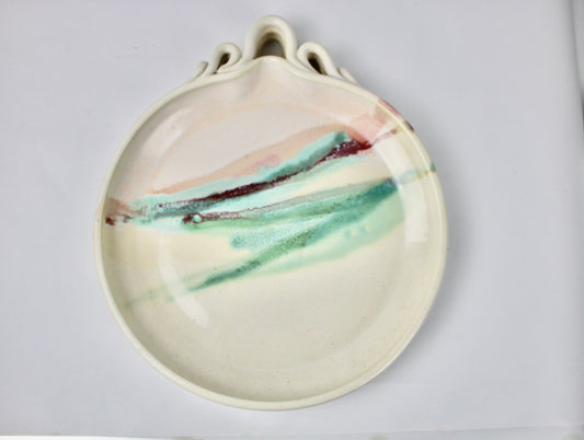 Aria Finch Stamped Stoneware Plate